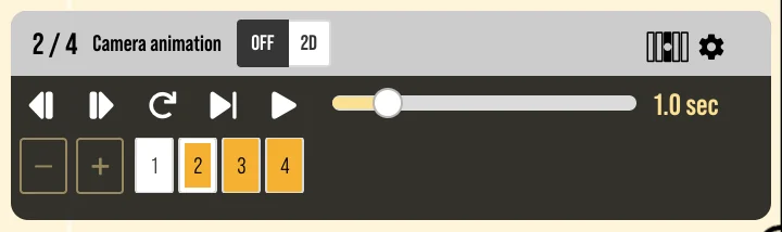 The controller with frames 2 to 4 selected