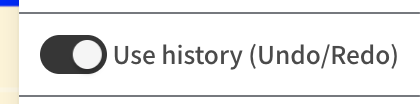 Use history (Undo/Redo)