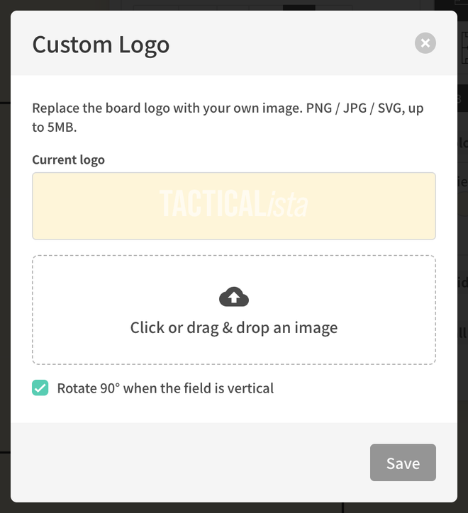 Custom logo settings