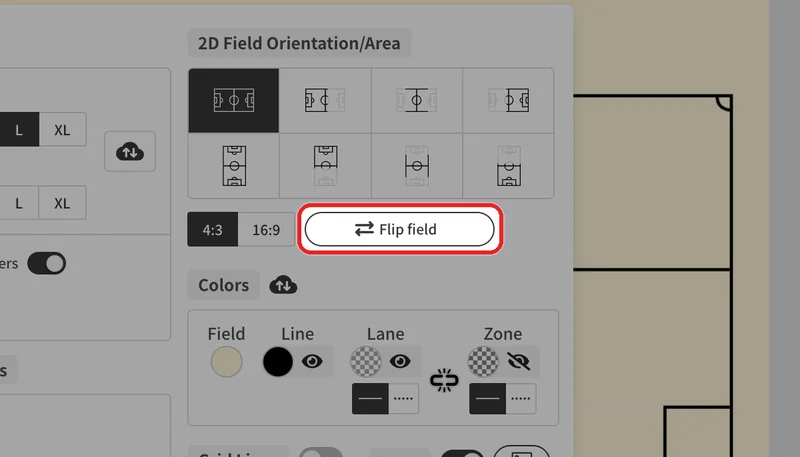 Press "Flip field".