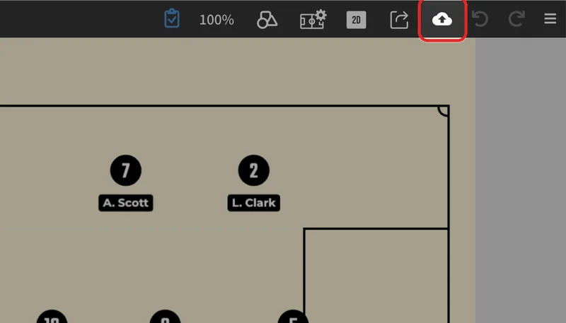 The editor opens. To save, press in the header.