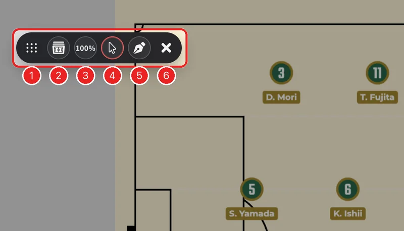 The minimal mode toolbar.