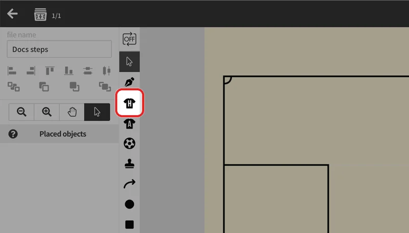In the toolbar on the left, choose the object you want to add (for example, a home player).