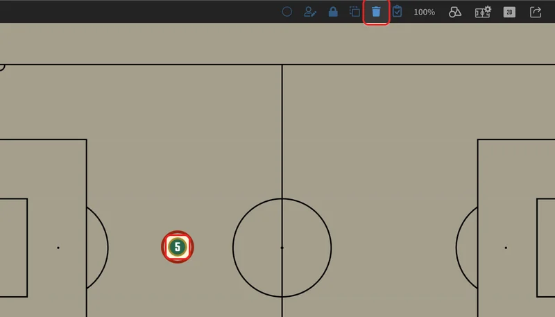 Select the object and press in the header.