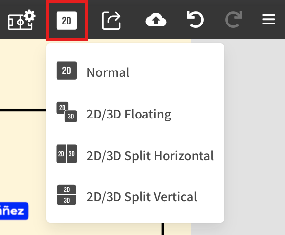 Display mode menu