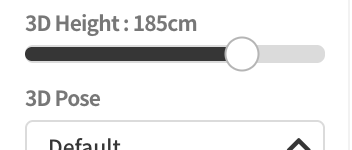 3D height and pose settings