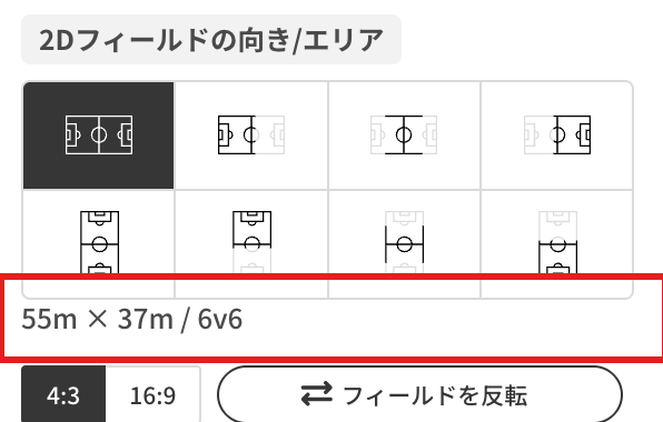 「フィールド」で作成したボードの設定表示